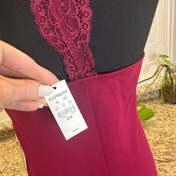 NWT Express Lace Bodycon Razorback Mini dress, Size Small - Picture 6 of 8